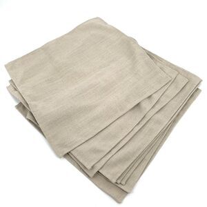 Chooty & Co Wisdom Burlap Placemats Set of 8 Light Beige Cream Rustic Holiday
